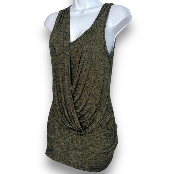 Green Envelope Tops - Green Envelope Casual Couture Green Drape Front Blouse, Tank, Size Medium, Fancy